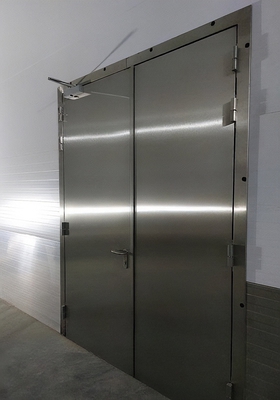 Двустворчатая нержавеющая дверь EI